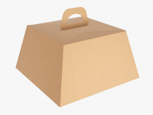 Birthday Cake Carrier Carboard Corrugated Box Modelo 3D
