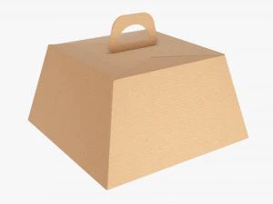 Scatola ondulata in cartone per porta torta di compleanno Modello 3D