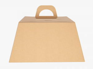 Birthday Cake Carrier Carboard Corrugated Box Modelo 3D