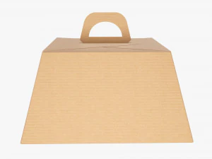Birthday Cake Carrier Carboard Corrugated Box 3D Model