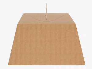 Birthday Cake Carrier Carboard Corrugated Box Modelo 3D