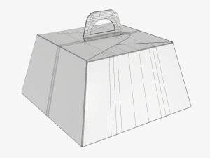 Birthday Cake Carrier Carboard Corrugated Box Modelo 3D