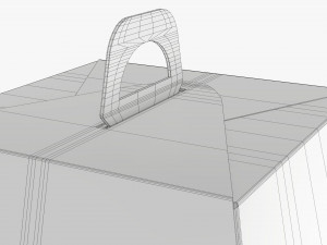 Birthday Cake Carrier Carboard Corrugated Box Modelo 3D
