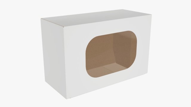 Box With Display Window Cardboard 01 Modelo 3D .c4d .max .obj .3ds .fbx .stl .blend 
