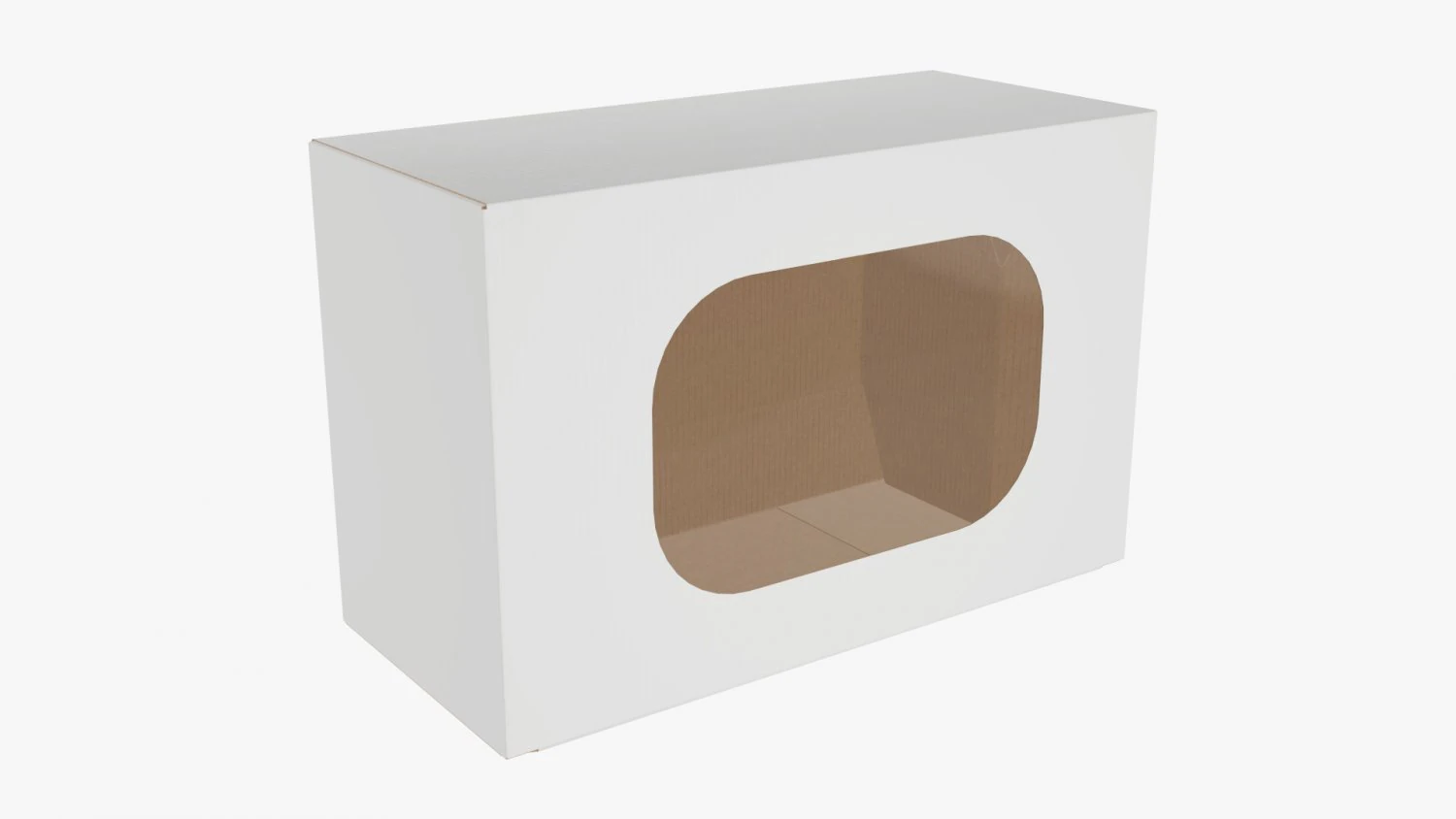 Box With Display Window Cardboard 01 3D Model .c4d .max .obj .3ds .fbx .stl .blend 