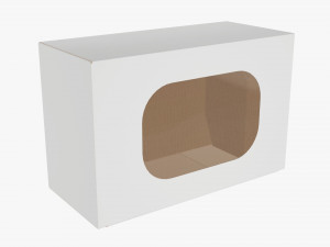 Box With Display Window Cardboard 01 Modelo 3D