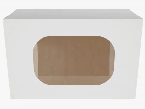 Box With Display Window Cardboard 01 3D Model