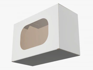 Box With Display Window Cardboard 01 3D Model