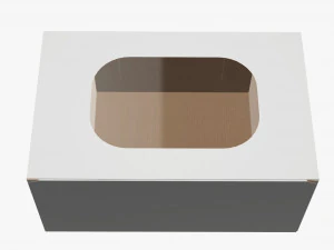 Box With Display Window Cardboard 01 3D Model