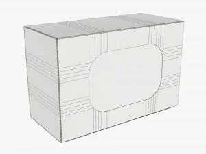 Box With Display Window Cardboard 01 3D Model