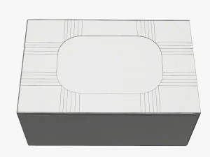 Box With Display Window Cardboard 01 3D Model