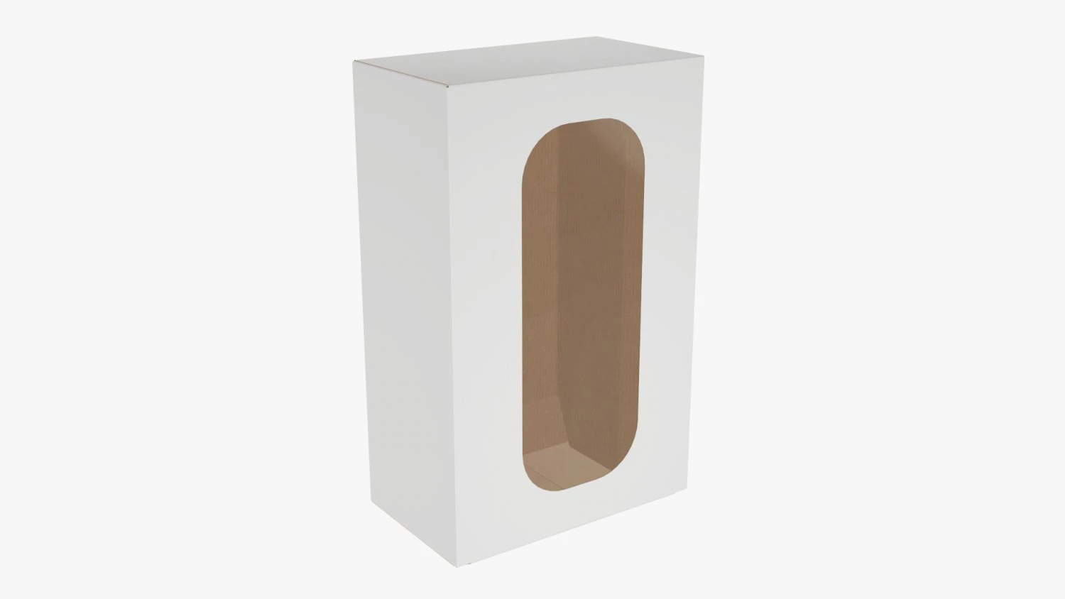 Box With Display Window Cardboard 02 3D Model .c4d .max .obj .3ds .fbx .stl .blend 