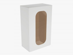 Box With Display Window Cardboard 02 3D Model