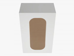 Box With Display Window Cardboard 02 3D Model