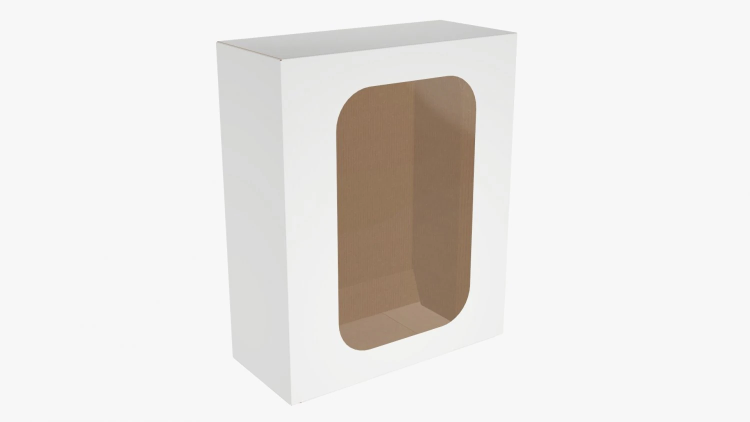 Box With Display Window Cardboard 03 3D Model .c4d .max .obj .3ds .fbx .stl .blend 