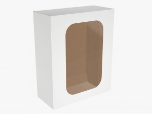 Box With Display Window Cardboard 03 3D Model