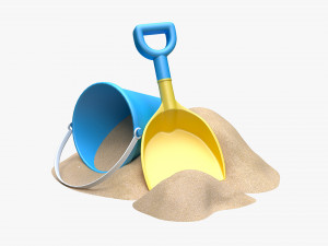 Bucket Shovel With Sand 3D Model