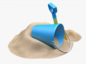 Bucket Shovel With Sand Model 3D