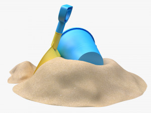 Bucket Shovel With Sand Model 3D