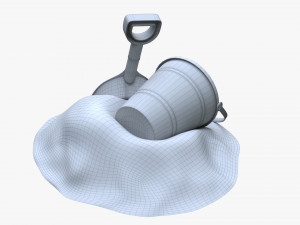 Bucket Shovel With Sand Model 3D