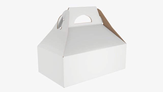 Cake Carrier Carboard Corrugated Box 3D मॉडल .c4d .max .obj .3ds .fbx .stl .blend 