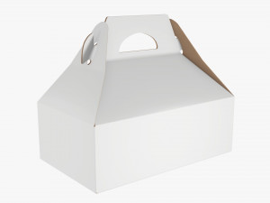 Cake Carrier Carboard Corrugated Box 3D मॉडल