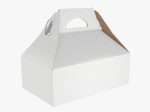 Scatola ondulata in cartone porta torta Modello 3D