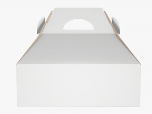 Cake Carrier Carboard Corrugated Box 3D मॉडल