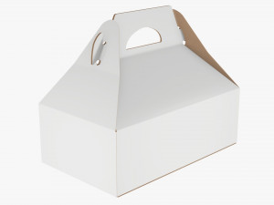 Cake Carrier Carboard Corrugated Box 3D मॉडल