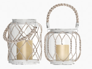 Candle With Glass Holders Model 3D
