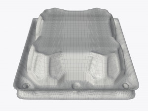 Egg Plastic Package 4 Eggs 3D-Modell