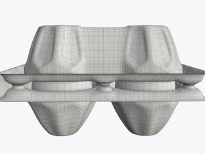 Egg Plastic Package 8 Eggs 3D Model