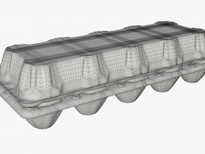 Egg Plastic Package 10 Eggs V1 Modelo 3D