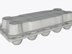 Egg Plastic Package 10 Eggs V2 3D Model