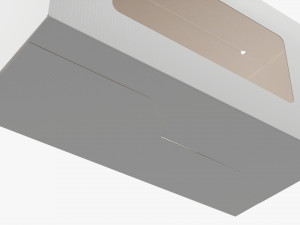 Empty Carrying Cardboard Corrugated Box With Handle 01 Model 3D