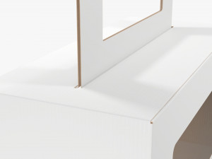 Empty Carrying Cardboard Corrugated Box With Handle 01 Model 3D