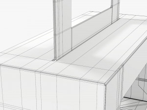 Empty Carrying Cardboard Corrugated Box With Handle 01 Model 3D