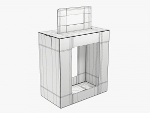 Empty Carrying Cardboard Corrugated Box With Handle 02 Modelo 3D