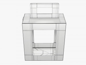 Empty Carrying Cardboard Corrugated Box With Handle 02 Modelo 3D
