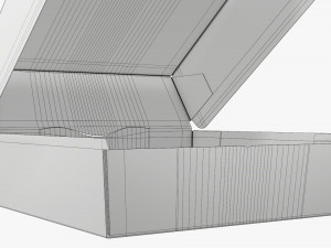 Empty Fastfood Cardboard Corrugated Box Open Modelo 3D
