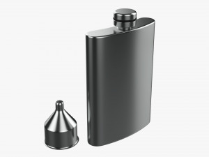 Flask Liquor Stainless Steel 01 Model 3D
