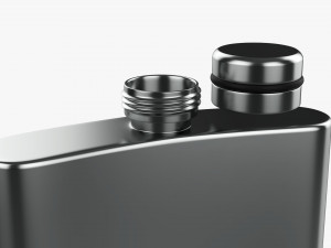 Flask Liquor Stainless Steel 01 Model 3D