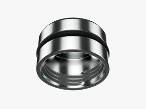 Flask Liquor Stainless Steel 01 3D Model