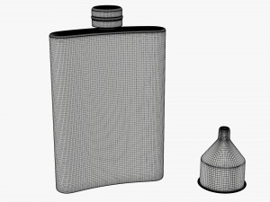 Flask Liquor Stainless Steel 01 Model 3D