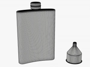 Flask Liquor Stainless Steel 01 3D Model