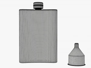 Flask Liquor Stainless Steel 01 3D Model