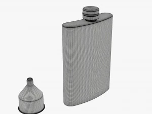 Flask Liquor Stainless Steel 01 3D Model