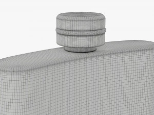 Flask Liquor Stainless Steel 01 3D Model