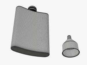 Flask Liquor Stainless Steel 01 Model 3D