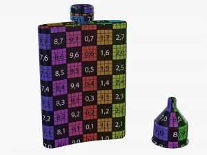Flask Liquor Stainless Steel 01 3D Model